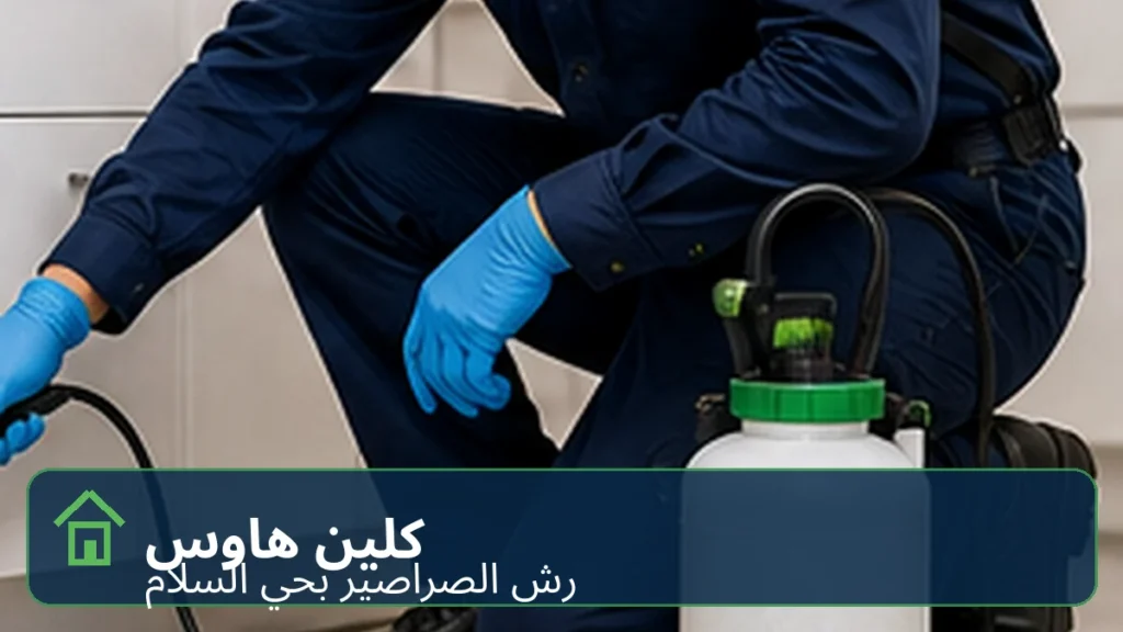 رش الصراصير بالمطبخ بحي السلام - كلين هاوس