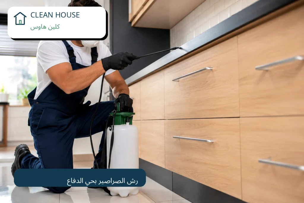 رش ومكافحة الصراصير بحي الدفاع - كلين هاوس