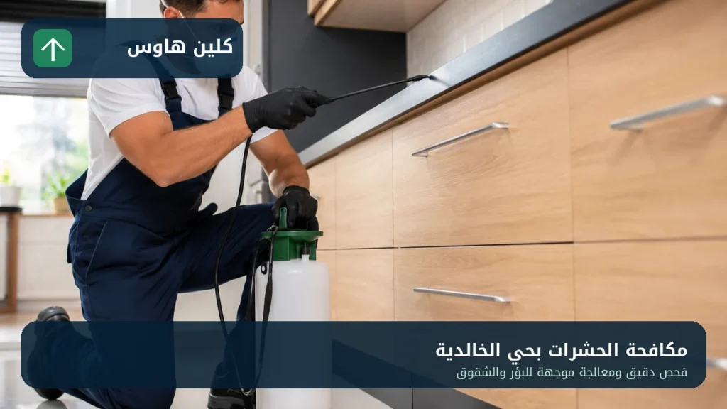 فني كلين هاوس لمكافحة الحشرات في مطبخ بحي الخالدية