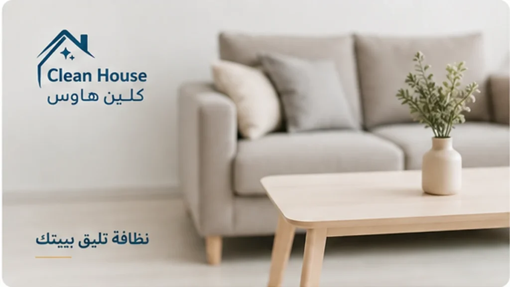 تنظيف غرفة معيشة بشقة في حي العزيزية – كلين هاوس