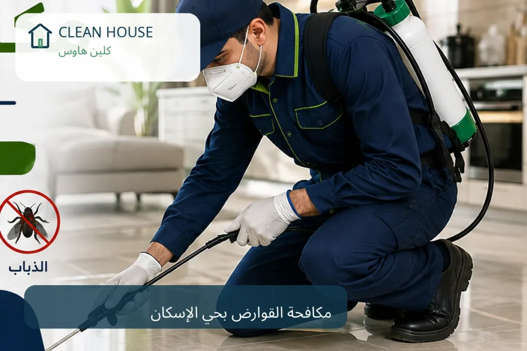 فني مكافحة القوارض بحي الإسكان - كلين هاوس