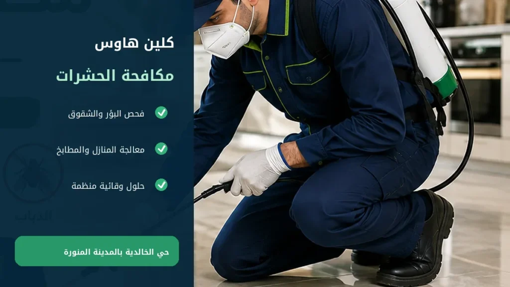 شركة مكافحة حشرات بحي الخالدية ومعالجة الشقوق والحواف - كلين هاوس