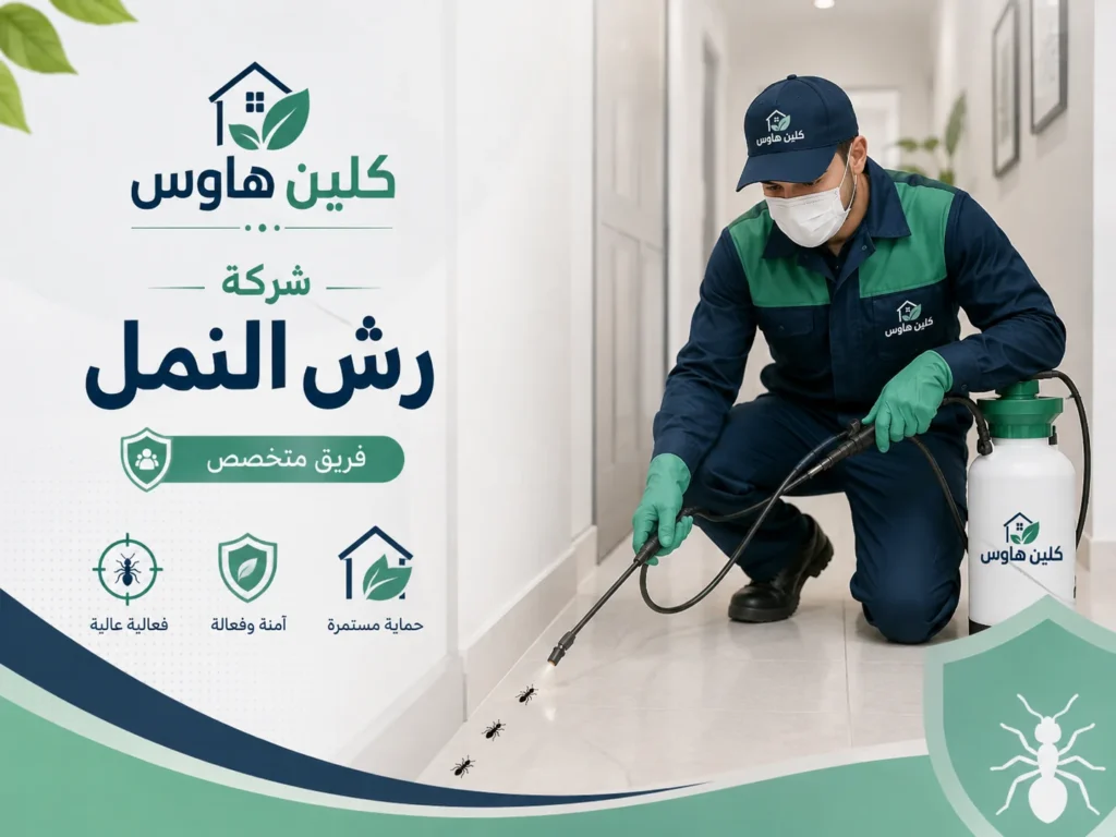 مكافحة النمل بحي الخالدية - فني كلين هاوس يرش مسارات النمل داخل المنزل