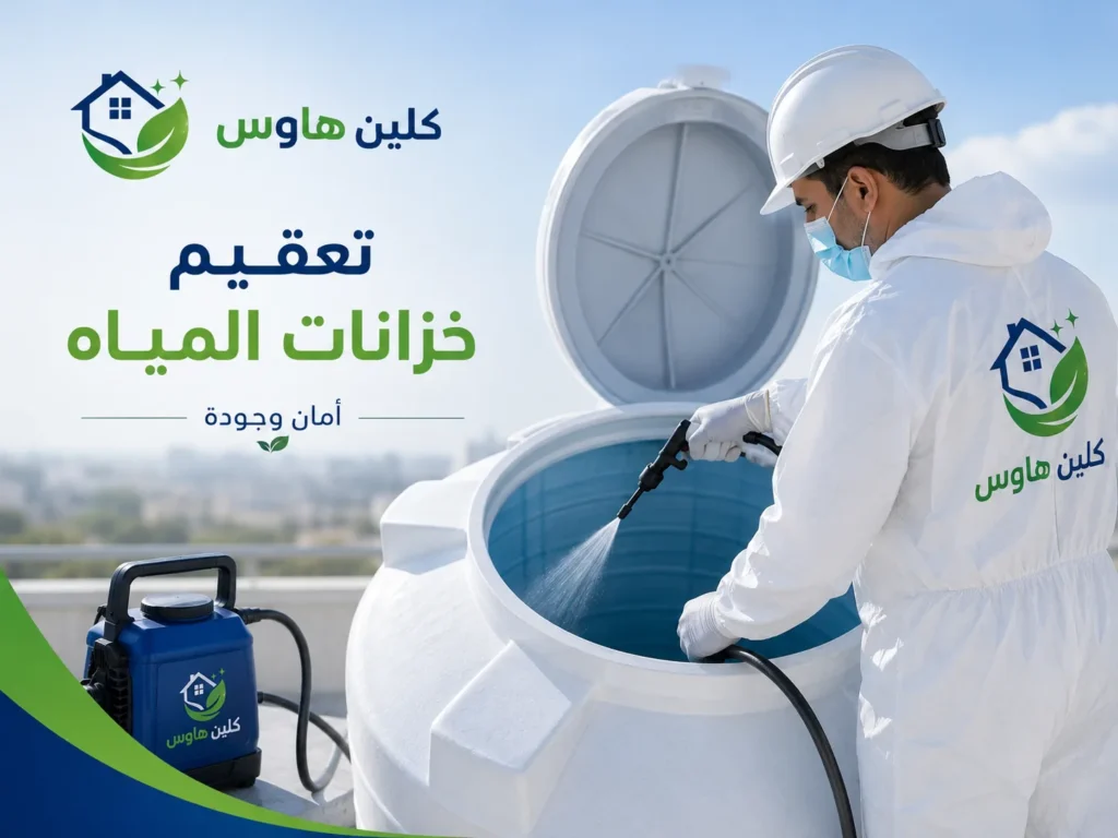 تنظيف وتعقيم خزانات المياه بحي مذينب - كلين هاوس