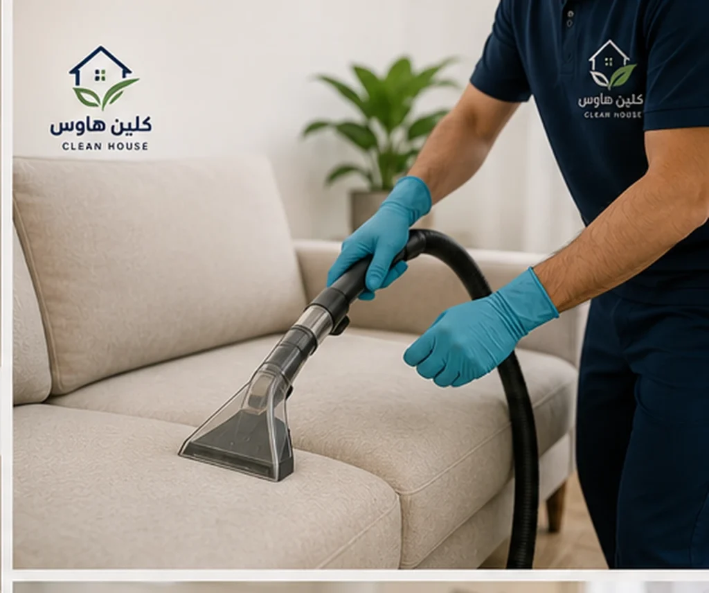 تنظيف كنب بحي الدفاع من كلين هاوس بخدمة مخصصة للمفروشات