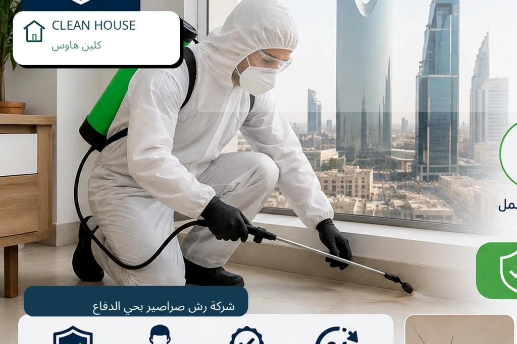 شركة رش صراصير بحي الدفاع - كلين هاوس