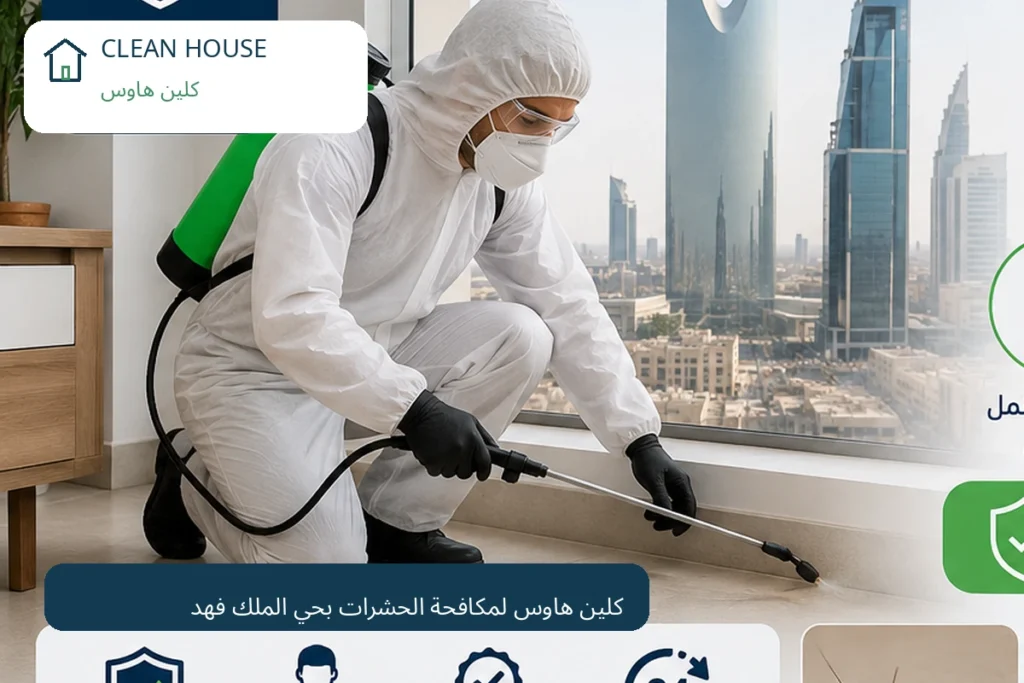 رش ومكافحة الحشرات بحي الملك فهد - كلين هاوس