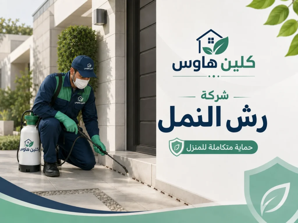 رش النمل عند مداخل المنازل بحي الدفاع - كلين هاوس