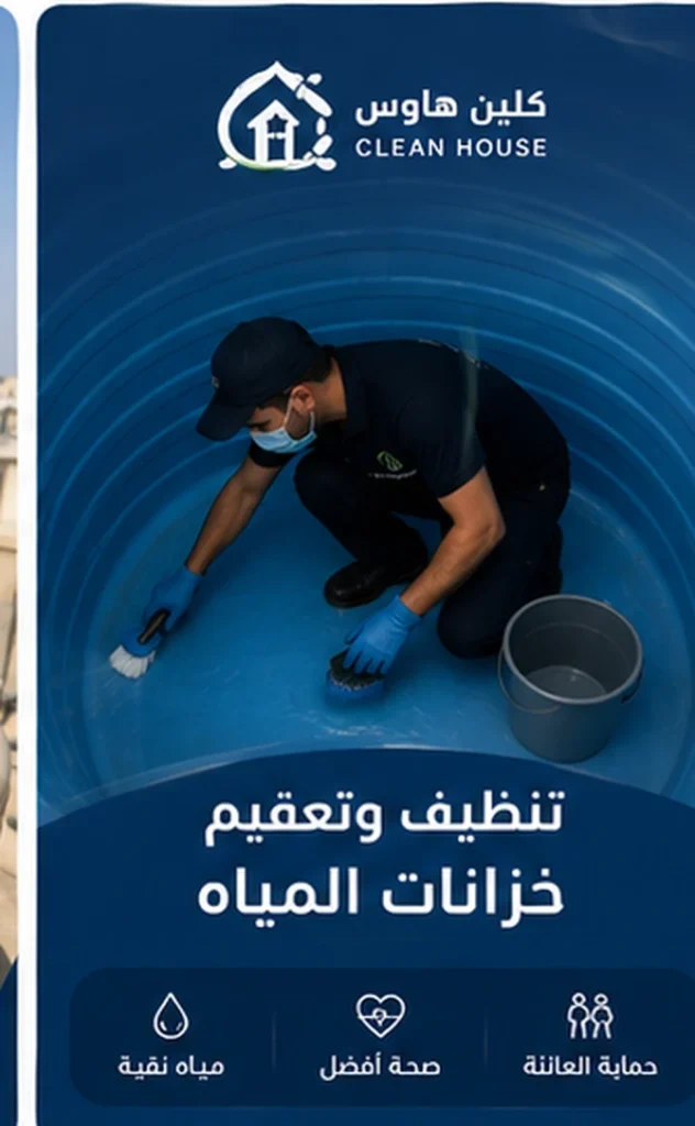 تعقيم الخزانات الأرضية والعلوية بالجماوات - كلين هاوس