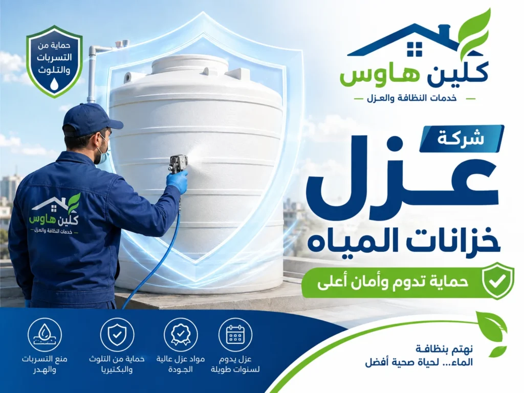 عزل خزانات المياه ضد التسرب بحي شوران - كلين هاوس