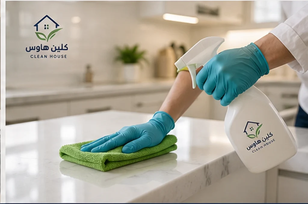 تنظيف مطابخ وأسطح منزلية بحي الدفاع من كلين هاوس