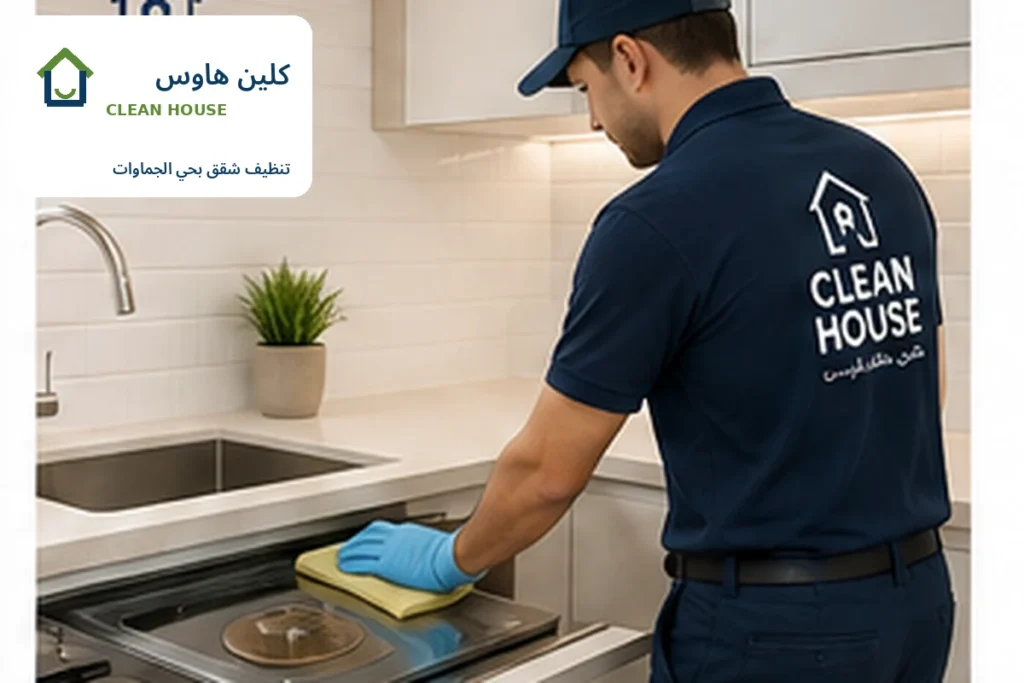 تنظيف مطبخ شقة بحي الجماوات - كلين هاوس